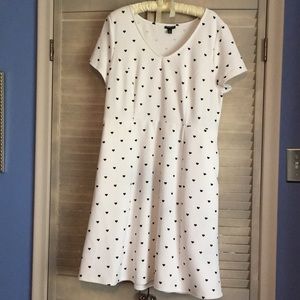 Torrid dress, black heart pattern.